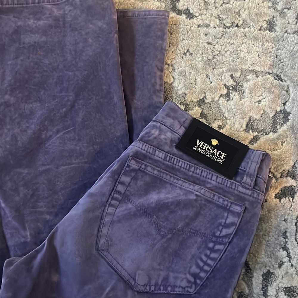 Versace pants - purple velvet